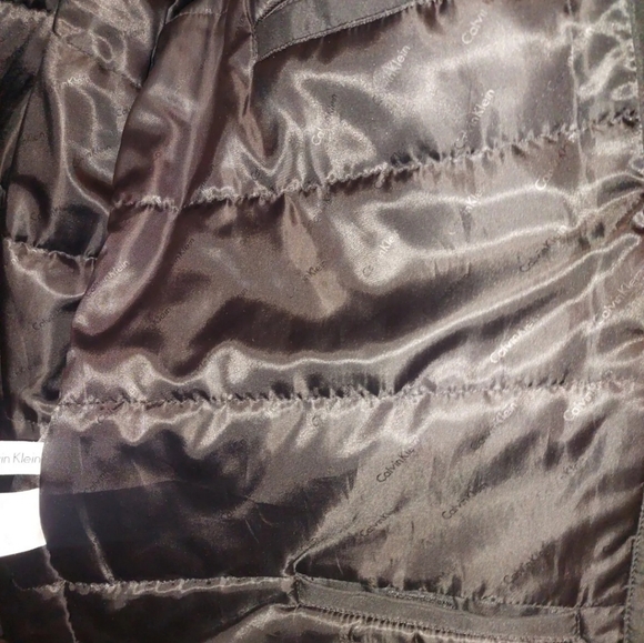 Calvin Klein Outerwear Black Polyester Coat Jacket W/ Detachable Zipper Hood XXL - Picture 4 of 9